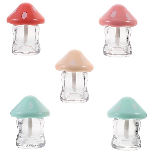 SHERCHPRY 5 Stück Pilzförmige Lipgloss Rohlinge Leere Lip Balm Röhrchen mit für Diy Lipgloss und Kosmetikbedarf für Kleine Unternehmen von SHERCHPRY