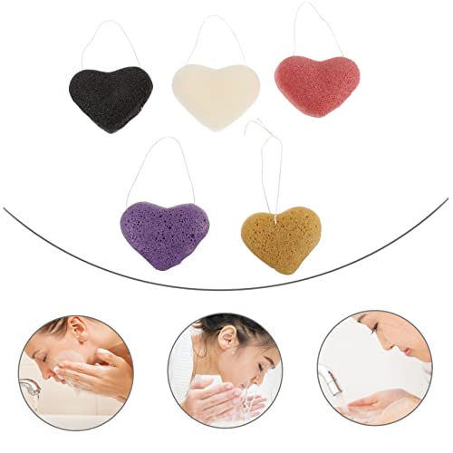 SHERCHPRY 5 Stück Teiliges Gesichtsreinigungsschwämme Sanftes Peeling und Porentiefe Weiche Makeup Schwämme für Empfindliche Haut Wiederverwendbar für Reisen und Tägliche Pflege von SHERCHPRY