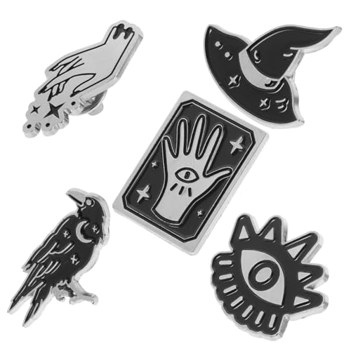 SHERCHPRY 5 Stück Teiliges Kreative Broschen mit Magierhut Design Anstecknadeln Metall für Damen Vielseitige Kragenpins zur Stilvollen Kleidung und Schaldekoration Einzigartiges Geburtstag von SHERCHPRY