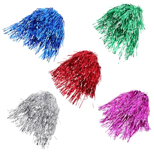 SHERCHPRY 5 Stück Teiliges Lametta Perücken Glänzende Kurze Party Perücken für Erwachsene Bunte Cosplay Haarteile in Rot Gold Rosa Silber und Blau als Festliche Verkleidung und Fan SHERCHPRY 5 Stück Teiliges Lametta Perücken Glänzende Kurze Party Perücken für Erwachsene Bunte Cosplay Haarteile in Rot Gold Rosa Silber und Blau als Festliche Verkleidung und Fan von SHERCHPRY