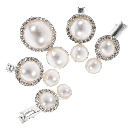 SHERCHPRY 5 Stück Teiliges Perlen Haarspangen für Damen Große Haarklammern für Hochzeiten Partys und Besondere Anlässe Frisurenhilfe für Dünnes Haar Champagnergold von SHERCHPRY