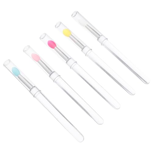 SHERCHPRY 5stücke Silikon-lippenpinsel Für Lippenstift Wiederverwendbar Make-up-tool Praktisch Tragbar Für Lidschatten von SHERCHPRY