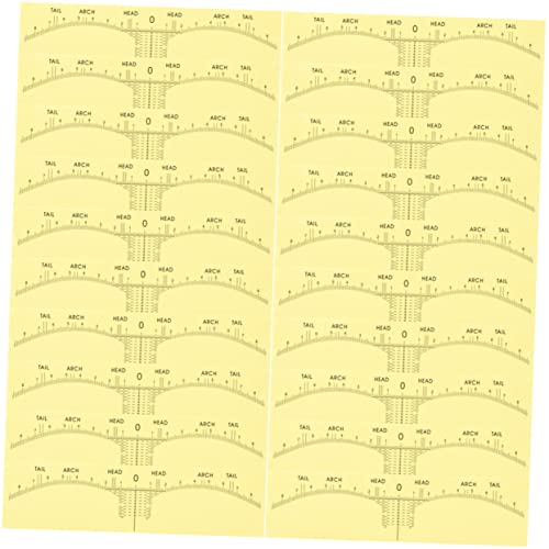 SHERCHPRY 50 Stück Augenbrauen Lineal Sticker Augenbrauen Messwerkzeug für Präzise Augenbrauenformung Positionieren für Microblading und Make Up von SHERCHPRY