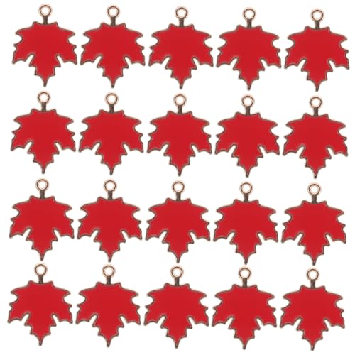 SHERCHPRY 50 Stück Dekorative Handgefertigte Herbst Schlüsselanhänger – Thanksgiving Bastelarbeiten Legierung Geschenkartikel Charm Blatt Projekte Mini Niedlicher von SHERCHPRY