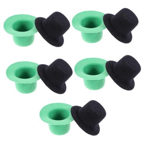 SHERCHPRY 5St Hut Zubehör haarschmuck irisches Dekor Bastelzubehör Hüte Haarspangen Haar-Accessoire-Mini-Hut st. Patrick's Day Haarnadel-Accessoire 10cm Yingschi Partybedarf schmücken Baby von SHERCHPRY