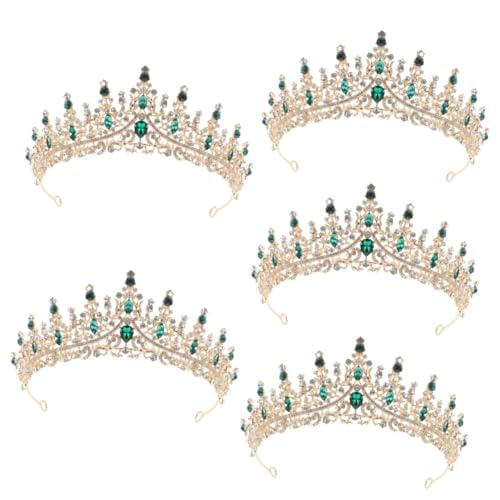 SHERCHPRY 5st Krone Diademe Für Frauen Vintage Kleidung Halloween-kostüme Für Frauen Hochzeit Stirnband Kristall Diademe Strass Braut Tiara Geburtstag Zubehör Zink Legierung Fräulein Mädchen von SHERCHPRY