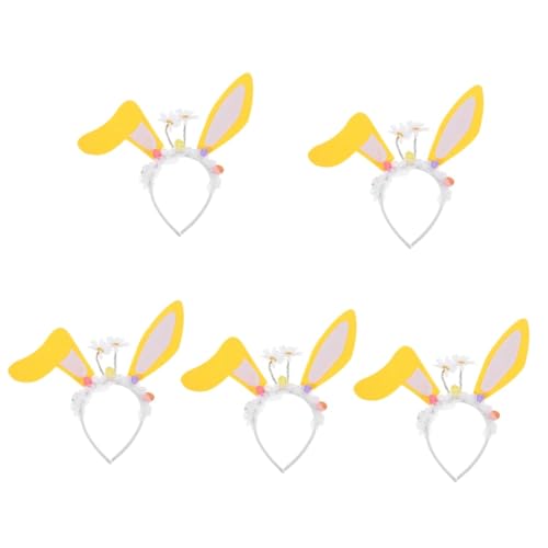 SHERCHPRY 5St Ostern Stirnband Haargummi Haarband Haarschmuck für Frauen Häschen-Stirnbänder für Mädchen frauen kopfschmuck Hasen Ohren Make-up-Kostüm-Requisiten Kleidung Eier Kind Plastik von SHERCHPRY