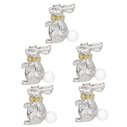 SHERCHPRY 5stücke Cartoon Brosche Mit Perlen- -design Niedliche Tier-anstecknadel Für Damen Und Herren Für Partys Ostern Modisches Accessoire Für Bekleidung Und Taschen von SHERCHPRY
