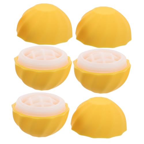 SHERCHPRY 5stücke Leere Lippenbalsamtuben Nachfüllbare Lippenstiftbehälter Aus Kunststoff Runde Tube Für Diy-lipgloss Gelb Organizer Für Lippenprodukte Behälter Zum Mitnehmen von SHERCHPRY