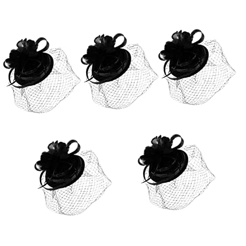 SHERCHPRY 5stücke Tea Party Fascinator Haarschmuck Für Frauen Eleganter Vintage Hochzeits-hut Mit Blumen Und Netz Für Teepartys Cocktails Und Besondere Anlässe von SHERCHPRY