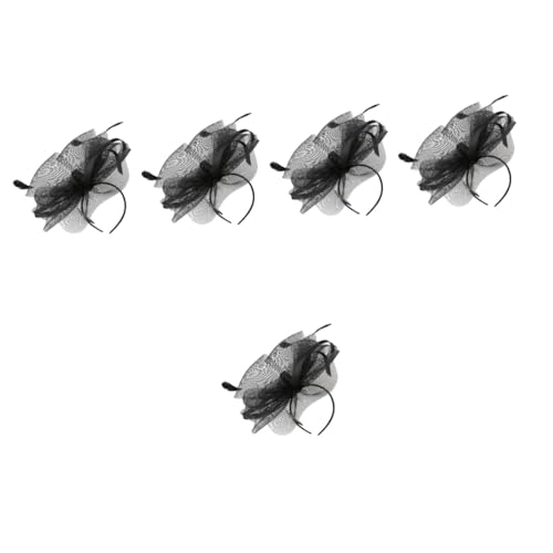 SHERCHPRY 5stücke Tea Party Fascinator Kopfschmuck Für Damen Eleganter Haarschmuck Mit Netz Und Federn Für Hochzeiten Partys Und Besondere Anlässe Stilvolles Stirnband Für Modische von SHERCHPRY