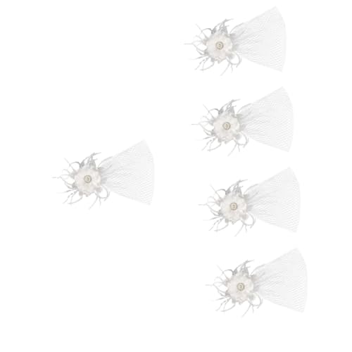 SHERCHPRY 5stücke Tea Party Fascinator Mit Netz Und Federn Eleganter Haarschmuck Für Damen Für Hochzeiten Gartenpartys Und Besondere Anlässe von SHERCHPRY