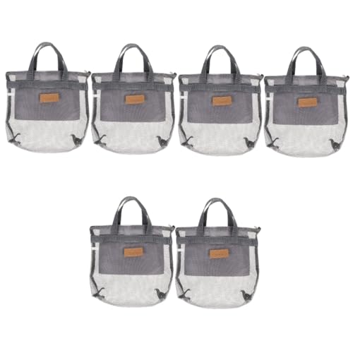 SHERCHPRY 6 STK Kulturbeutel Aus Mesh Schwimmtasche Dusch- -Tasche Große Pooltaschen Strand-Organizer-Tasche Caddie Schwimmen Umhängetaschen Duschraum Sand Hängend Nylongewebe Reisen von SHERCHPRY