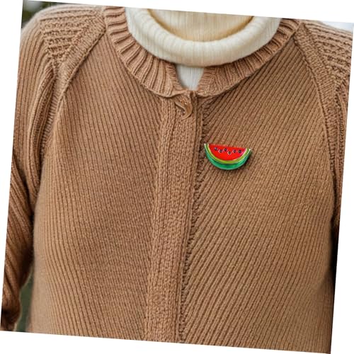 SHERCHPRY 6 Stck. Wassermelonen Broschen für Damen Cartoon Anstecknadeln aus Cardigan und Schal Clips Dekorative Reversnadeln für Pullover und Kleidung von SHERCHPRY