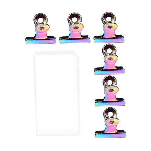 SHERCHPRY 6 Stück Clip Nagelpapier Fasermatte Nagelwerkzeuge Nagelkunstpapier Maniküre Werkzeug Nagelkunstwerkzeuge Nagelshop Zubehör Nagelverlängerungswerkzeug Aufkleber von SHERCHPRY