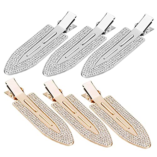 SHERCHPRY 6 Stück Strass Haarspangen für Damen Knickfrei Elegantes Haarschmuck Haarklammer für Hochzeiten Partys und Make Up von SHERCHPRY