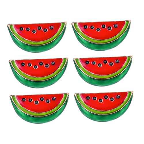 SHERCHPRY 6 Stück Modische Wassermelonen broschen aus Leichtem Verschleißfestem Material Hübsche Anstecknadeln für Hemdkragen Pullover Schals Eleganter Schmuck für Damen und Festliche von SHERCHPRY