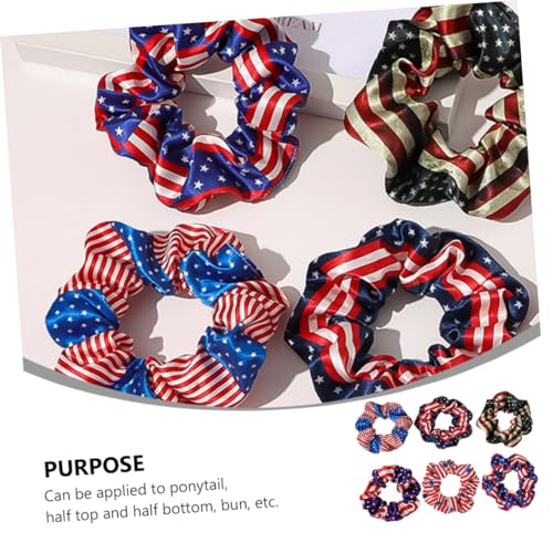 SHERCHPRY 6 Stück Teiliges Damen Haarring US Flaggen Design Haarschmuck Ringe mit Glattem Material Leichtes und Komfortables Haaraccessoire für Alltag Party Sport und Festliche Anlässe von SHERCHPRY