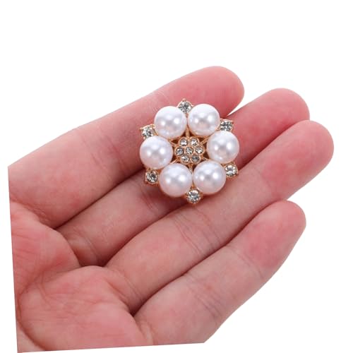 SHERCHPRY 6 Stück Teiliges Dekorative mit Blumen-rhinestones Abnehmbare Perlenverzierung Modische Knopfüberzüge für Damenblusen und Festliche Hemden von SHERCHPRY