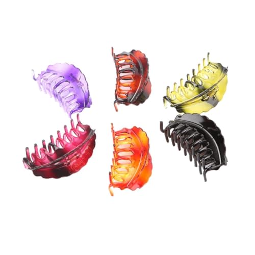 SHERCHPRY 6 Stück Teiliges Extra Große Bunte Resin Haarklammern Verstellbare Retro Haarspangen für Frauen und Mädchen Schonend ohne Haarbruch Modisches Haarschmuck Alltag und Ponytail von SHERCHPRY