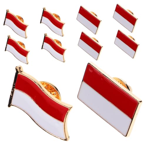 SHERCHPRY 6 Stück Teiliges Indonesien Flaggen Anstecknadel aus Metall Patriotische Brosche in Flaggenform Stabiler Lapel Pin für Kleidung Geeignet für Feiern Partys und Festliche Anlässe SHERCHPRY 6 Stück Teiliges Indonesien Flaggen Anstecknadel aus Metall Patriotische Brosche in Flaggenform Stabiler Lapel Pin für Kleidung Geeignet für Feiern Partys und Festliche Anlässe von SHERCHPRY