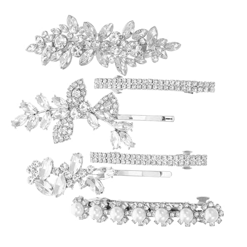 SHERCHPRY 6 Stück Teiliges Strass Haarclip für Braut und Damen Funkelnde Kristall Haarklammern mit Festem Halt Leichter Brautschmuck für Hochzeit Party und Alltag Vielseitige Haarnadeln für von SHERCHPRY