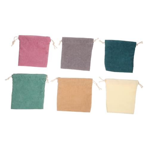 SHERCHPRY 6 Teiliges Cord Bündeltaschen Reisetasche Make Up Tasche Reise Kulturtasche Make Up Tasche Mit Kordelzug Tragbares Kosmetiketui Mini Reisetasche Kleiner Reise Organizer von SHERCHPRY