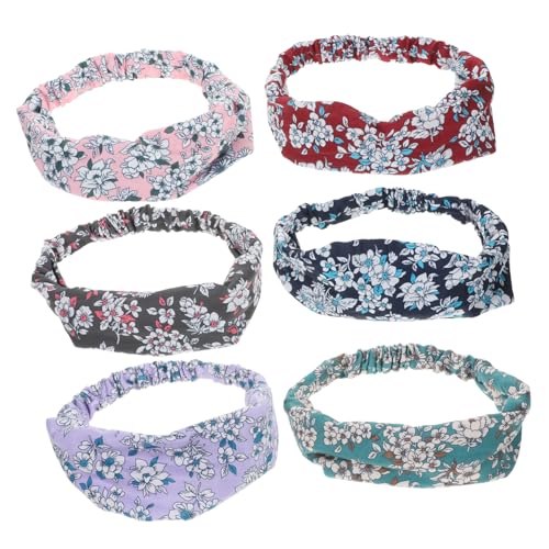 SHERCHPRY 6Stücke Damen Fitness Stirnbänder Elastische Haarbänder Für Yoga Und Sport Schweißabsorbierend Und Atmungsaktiv Für Verschiedene Kopfgrößen von SHERCHPRY