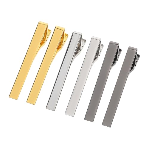 SHERCHPRY 6pcs Metall Krawatte Clip Stilvolle Krawatten-prise-clips Für Geschäftliche Anlässe Multifunktionales Kleidungszubehör von SHERCHPRY