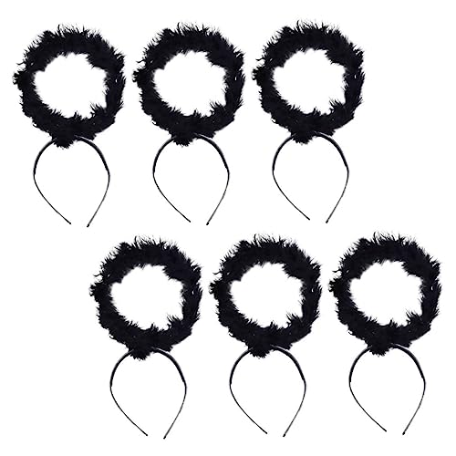 SHERCHPRY 6St schwarzes Engels-Stirnband Outfit für Mädchen Haarbänder für Mädchen haarschmuck mädchen stirnbänder Party-Kopfschmuck Halloween-Haarreifen bilden Kleidung von SHERCHPRY