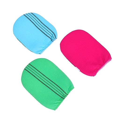 SHERCHPRY 6stücke Dusch Peeling Badehandschuhe Einfache Doppelseitige Körperschrubber Für Seife Duschgel Salz Einheitsgröße Passend Für Junge Mädchen Frauen von SHERCHPRY