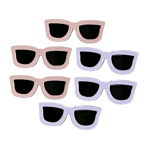 SHERCHPRY 6stücke Sonnenbrillen-förmige Haarklammern Lustige Haarspangen Für Mädchen Zum Einkaufen Reisen Für Aktivitäten Für Dickes Und Lockiges Haar Geeignet von SHERCHPRY