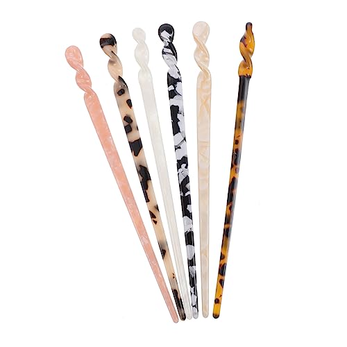 SHERCHPRY 6stücke Vintage Haarnadeln Chinesisch Dekorative Haarstäbchen Haarschmuck Für Dutt Klassische Kopfschmuck Haarspange Für Mittellanges Haar Haaraccessoires Für Frauen von SHERCHPRY