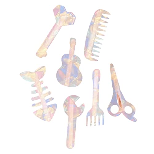 SHERCHPRY 7 Stück Acryl Haarspangen für Damen Mädchen und Kleinkinder Haarschmuck für Leicht und Vielseitig Einsetzbar von SHERCHPRY