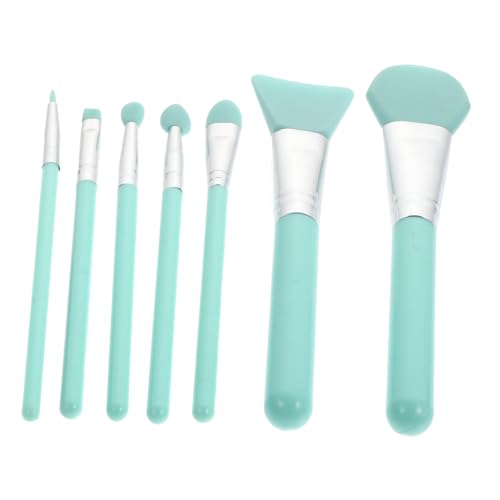 SHERCHPRY 7 Stück Teiliges Silikon Make Up Pinselset mit Praktischem Kunststoffgriff für Gesichtsmaske und Foundation Wiederverwendbar Hautfreundlich Einfach zu Reinigen von SHERCHPRY