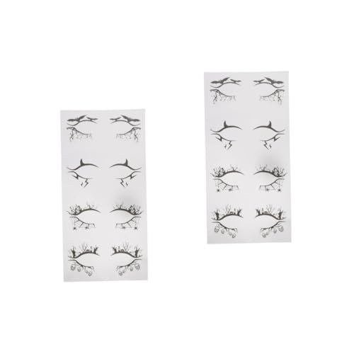 SHERCHPRY 8 Paare Halloween Augenaufkleber Temporäre Eyeliner Decals mit Fledermaus und Spinnen Design Dekorative Make Up Aufkleber für Kostümparty Karneval Cosplay und Maskerade Geeignet von SHERCHPRY