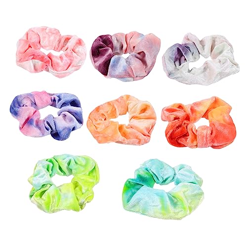 SHERCHPRY 8st Haargummis Mit Farbverlauf Tie-dye-haargummis in Masse Haargummis Für Damenhaar Gradient Scrunchies Pack Binde Färben Haarseil Haarband Aus Satin Mädchen Stoff Ring Fräulein von SHERCHPRY