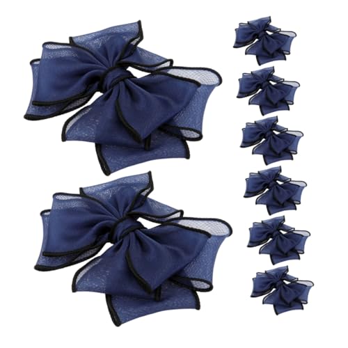SHERCHPRY 8 Stück Teiliges Bowknot Schuhclips aus Organza Dekorative Schleifen-schuhanhänger Vielseitig für Damen High Heels Flats Langlebig Leicht und Kompatibel Dunkelblau von SHERCHPRY