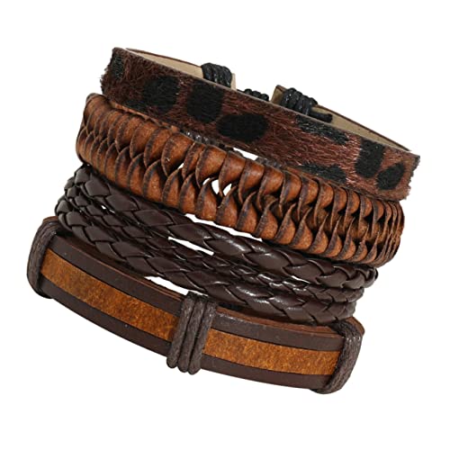 SHERCHPRY 8 Stück Teiliges Geflochtenes Lederarmband Set Verstellbar für Damen und Herren Handgefertigte Vintage Armbänder Komfortabel und Vielseitig Kombinierbar Schmuckaccessoires von SHERCHPRY