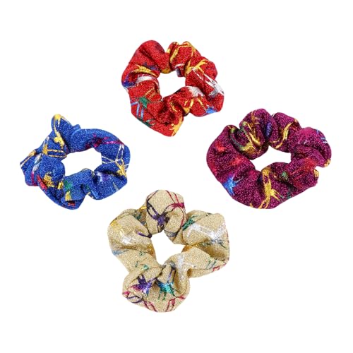 SHERCHPRY 8 Stück Teiliges Haargummi mit Elastischen Glitzernden Scrunchies im Weihnachtsstil Weiche Ponytail Halter für Damen Vielseitig Tragbar als Haarband oder Armband Komfortabel und von SHERCHPRY
