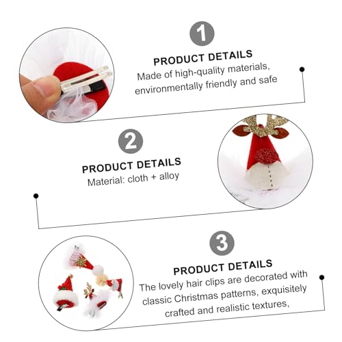 SHERCHPRY 8 Stück Teiliges Haarschmuck Weihnachtsmützenform mit Pailletten Bunte Haarspangen für Damen und Festliche Weihnachts Haarklammern für Party Geburtstag Winterurlaub und von SHERCHPRY