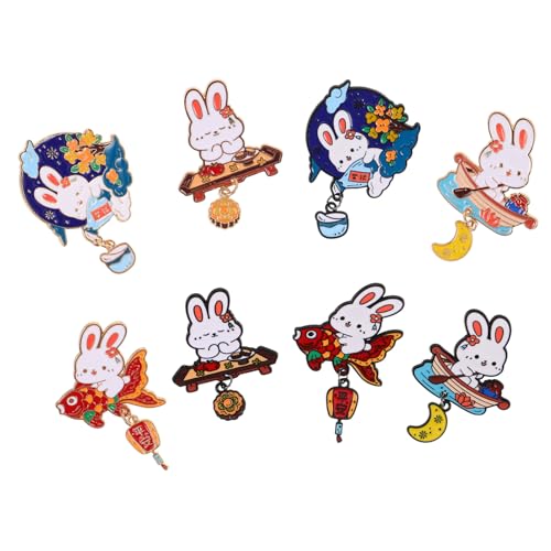 SHERCHPRY 8 Stück Teiliges Hasen-broschen- Kreative Cartoon-anstecker aus Zinklegierung Niedliche Tier-anstecknadeln für Jacken Rucksäcke und Kleidung Dekorative Broschen für Frauen und SHERCHPRY 8 Stück Teiliges Hasen-broschen- Kreative Cartoon-anstecker aus Zinklegierung Niedliche Tier-anstecknadeln für Jacken Rucksäcke und Kleidung Dekorative Broschen für Frauen und von SHERCHPRY