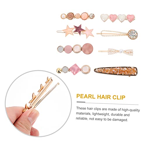 SHERCHPRY 8 Stück Teiliges Perlen Haarspangen Damen Haarklammern Süße Haarschmuck Accessoires für Alltag und Besondere Anlässe Vielseitig Kombinierbar Elegant und Dekorativ von SHERCHPRY