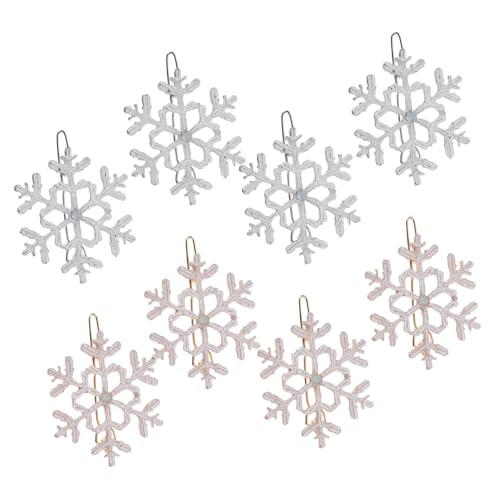 SHERCHPRY 8 Stück Teiliges Schneeflocken Haarspangen aus Langlebiger Legierung Festhaltende Weihnachts Haarschmuck Clips in Gold und Silber für Mädchen Einfach zu Tragen und Schonend zum von SHERCHPRY