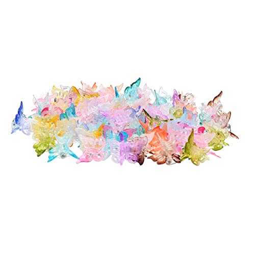 SHERCHPRY 80 Stück Teiliges Schmetterlings Haarklammern für Damen und Mädchen Kleine Haarspangen Rutschfeste Bunte Haarclips Robust und Langlebig Haarschmuck Zubehör von SHERCHPRY
