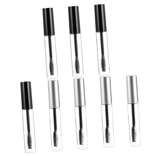 SHERCHPRY 8stücke Teiliges Transparente Nachfüllbare Wimperntusche Fläschchen Runde Aufbewahrung Für Und Zuhause Schwarz Silber von SHERCHPRY