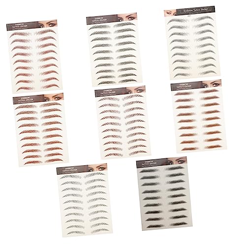 SHERCHPRY 8stücke Augenbrauenaufkleber Haarähnlich Wasserfest Aufklebbar Kosmetik Für Falsche Augenbrauen Stirn Make-up Pflege Sticker von SHERCHPRY