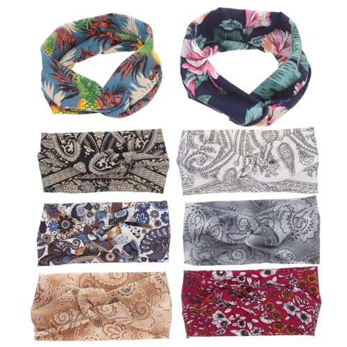 SHERCHPRY 8stücke Schweißband Kopf Sport Damen Feuchtigkeitsableitendes Sport-haarband Workout-stirnband Yoga-stirnband Anti-rutsch- Schweißband- Schweißbänder Damen von SHERCHPRY