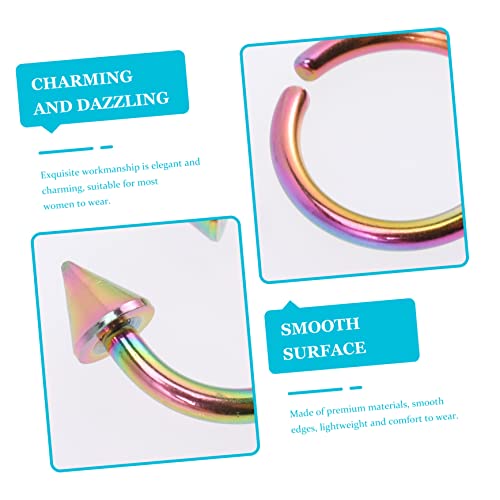 SHERCHPRY 9 Stück Teiliges Nasenring und Ohrstecker Glatte Glänzende Oberfläche Klassische Form Einfaches Anlegen Komfortabler Schmuck für Damen und Herren Vielseitiges Piercing Accessoire von SHERCHPRY