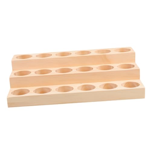 SHERCHPRY Ätherisches Öl Aufbewahrungsregal aus Holz 3-Lagig für Aromatherapie und Organizer für Ätherische Öle Dekoratives Display für Kleine Flaschen von SHERCHPRY